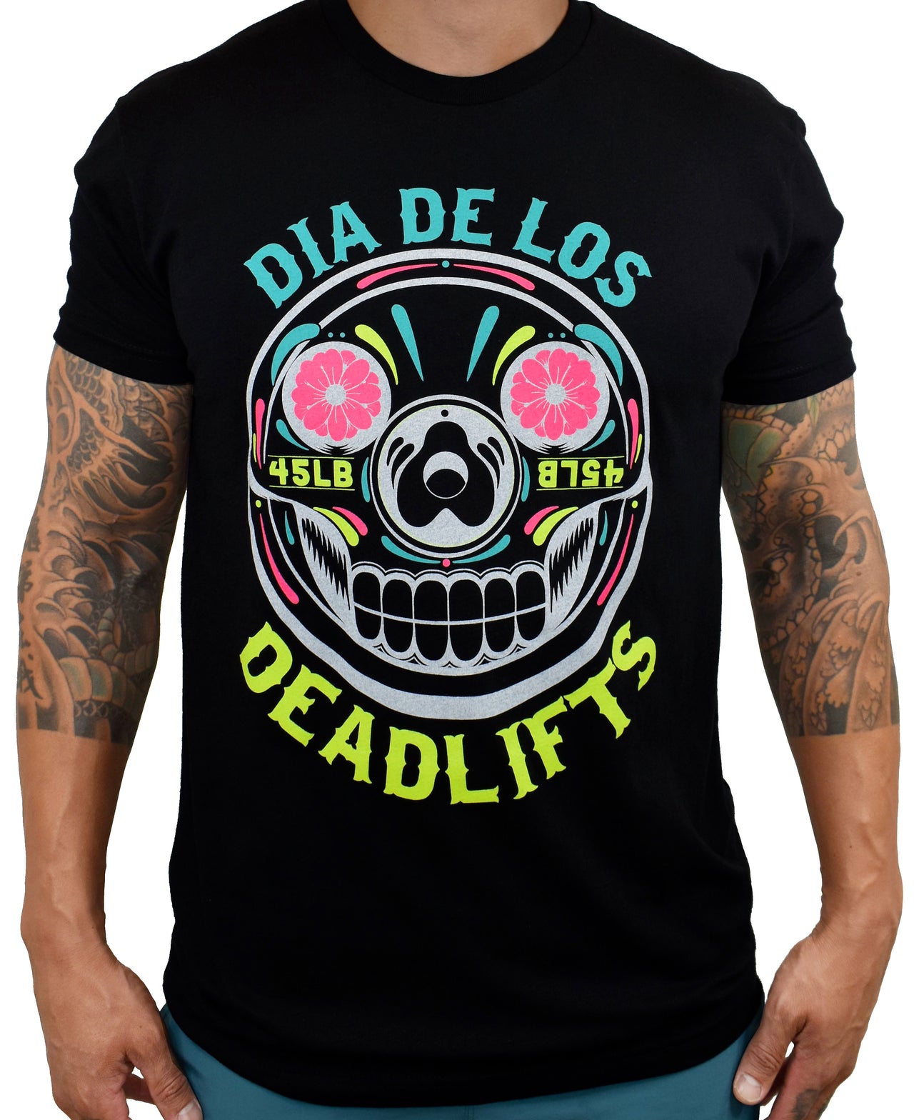 Men's 'Dia de los Deadlifts' Tee - Neon Edition