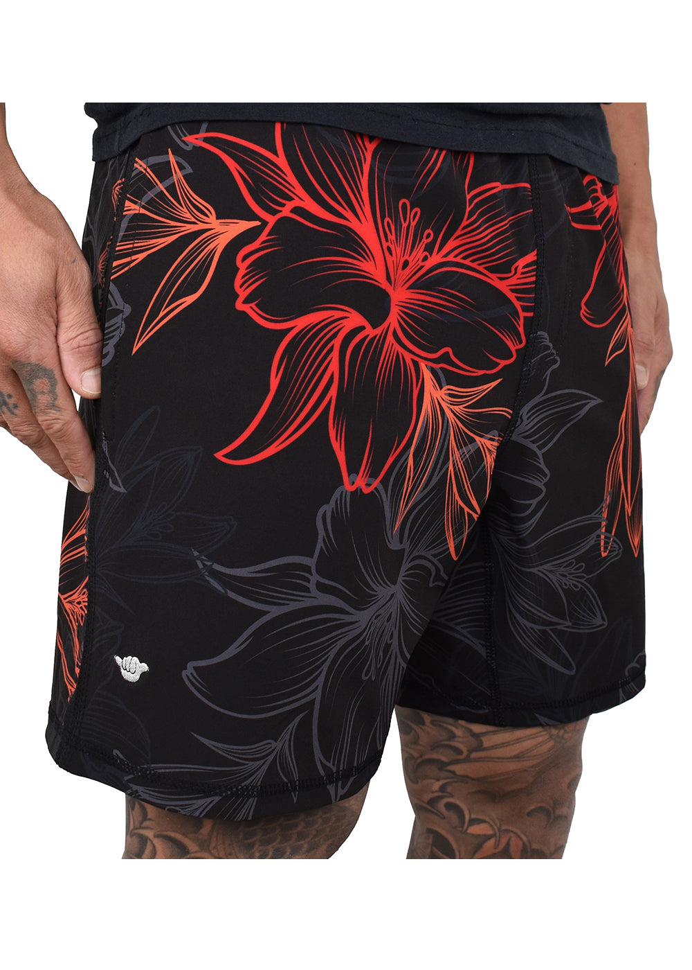 Men's 'Electric Lava Floral' ULTRA Hybrid Shorts