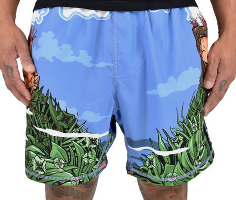 Men's 'Floral Lava' Hybrid Shorts