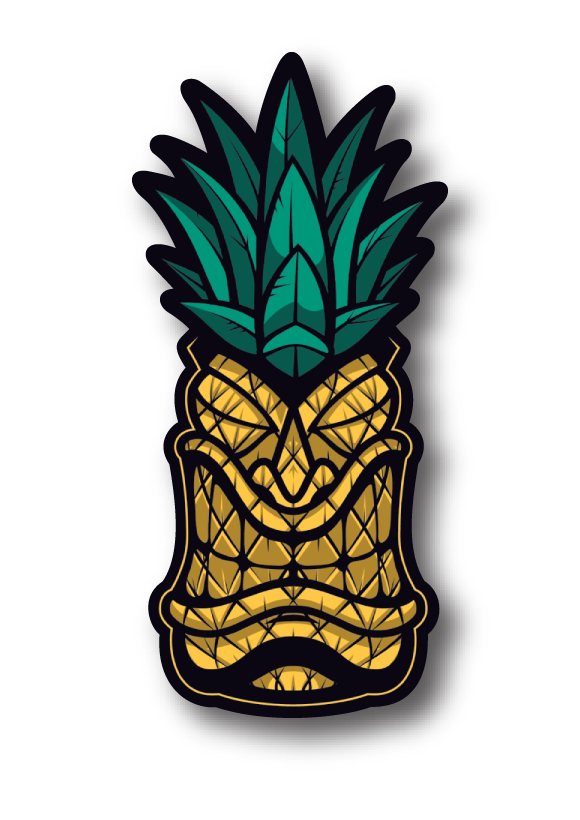 'Pineapple Tiki' Sticker