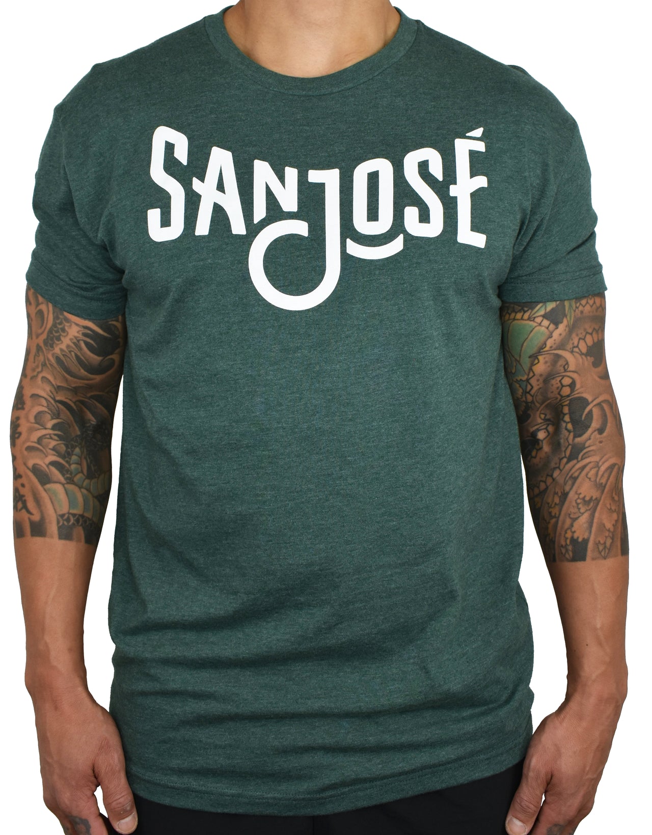 Men's 'San Jose' Tee - Forest/White