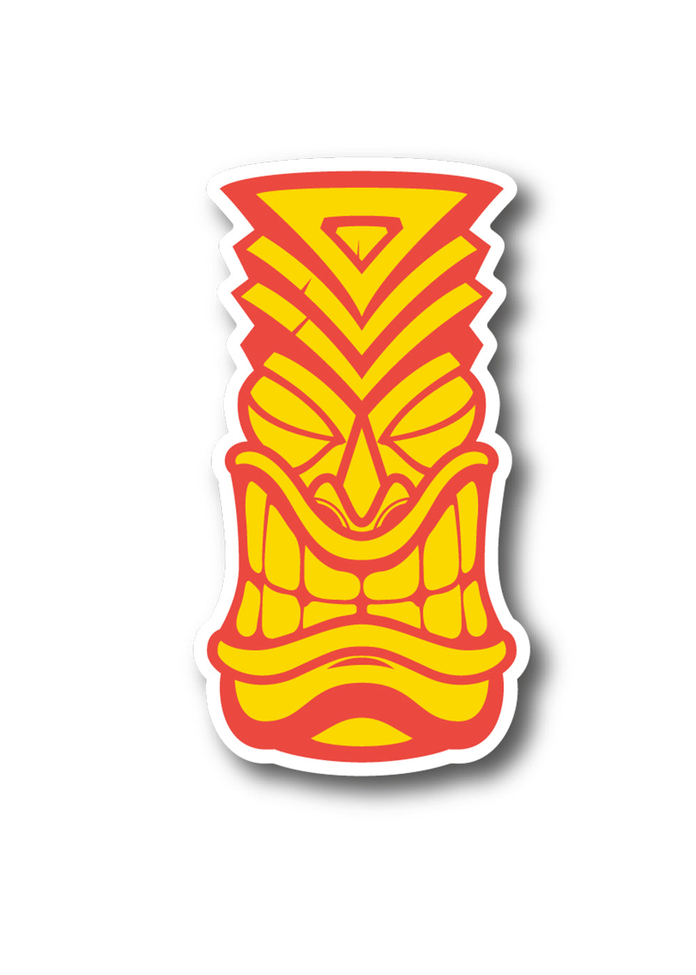 'Yellow/Red Tiki' - Sticker