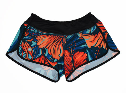 Women's 'Tropical Vibes' - Tangerine Dream Hybrid Shorts