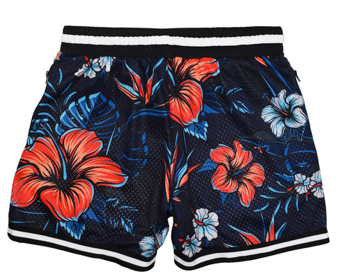 Men's 'Blue Hibiscus' *NEW* 5" Hoop Shorts