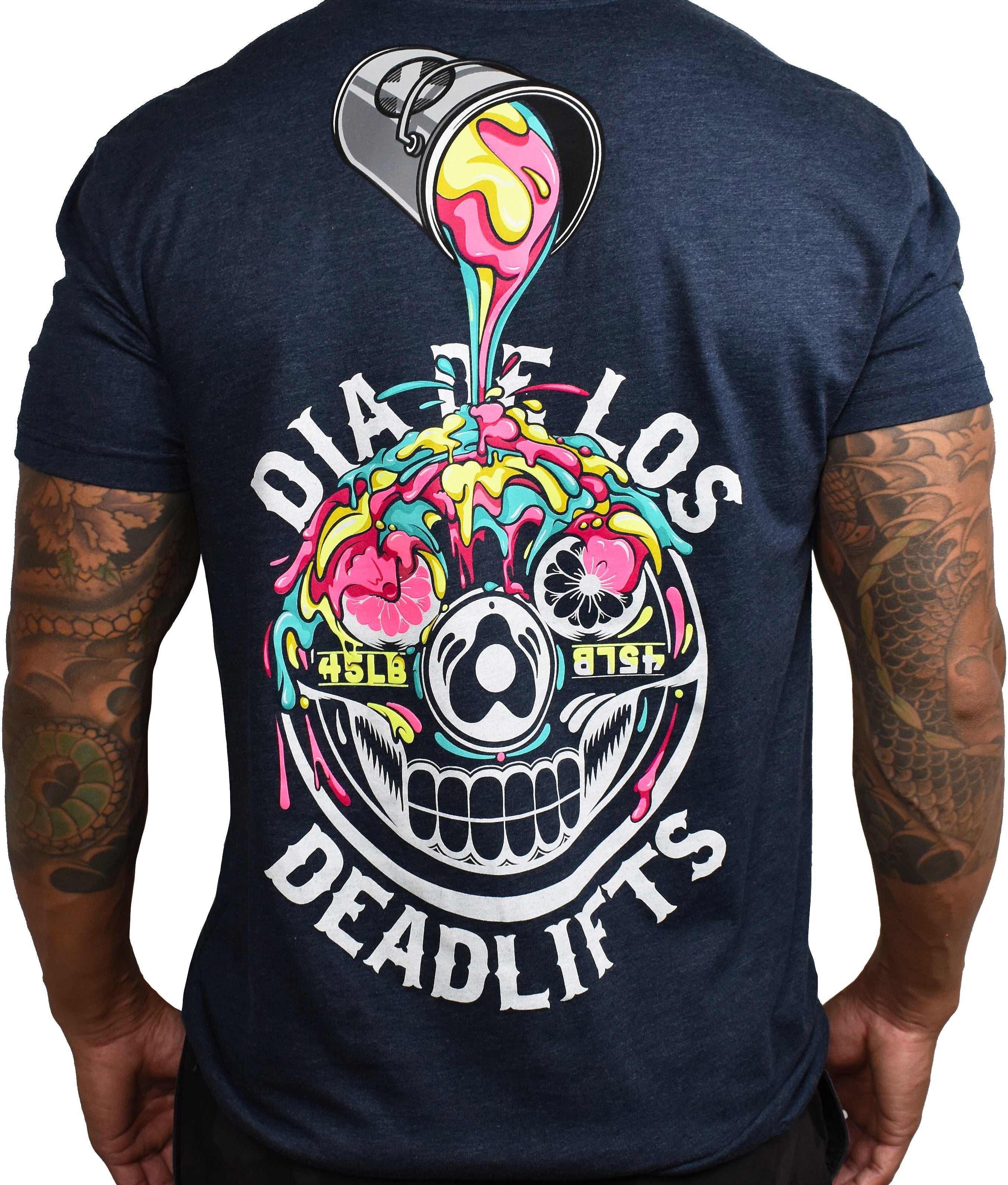Men's DECONSTRUCTED 'Dia de los Deadlifts' Tee - Midnight