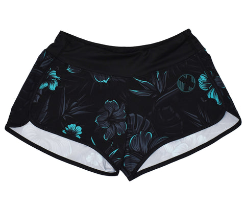 Women's 'Teal-biscus' Hybrid Shorts