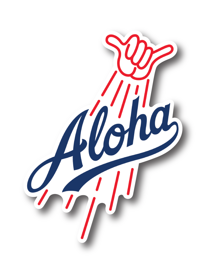 'Aloha Blue' Sticker