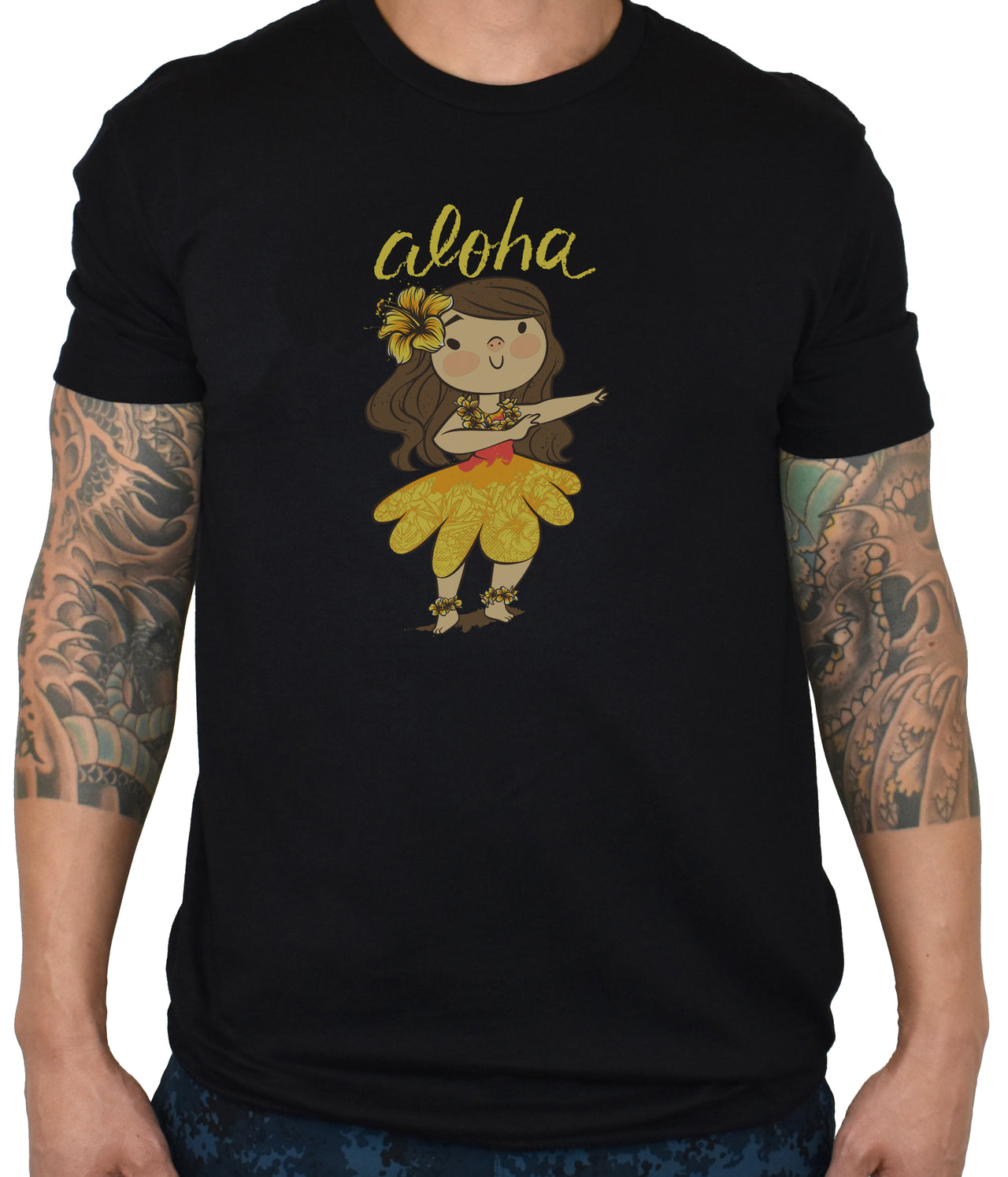 Men's 'Aloha Hula Girl' Tee - PRE-ORDER. ITEM SHIPS 02.20