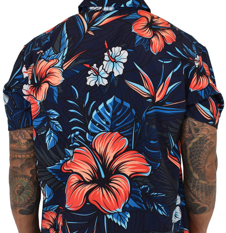 'Blue Hibiscus' Aloha (Hawaiian) Shirt