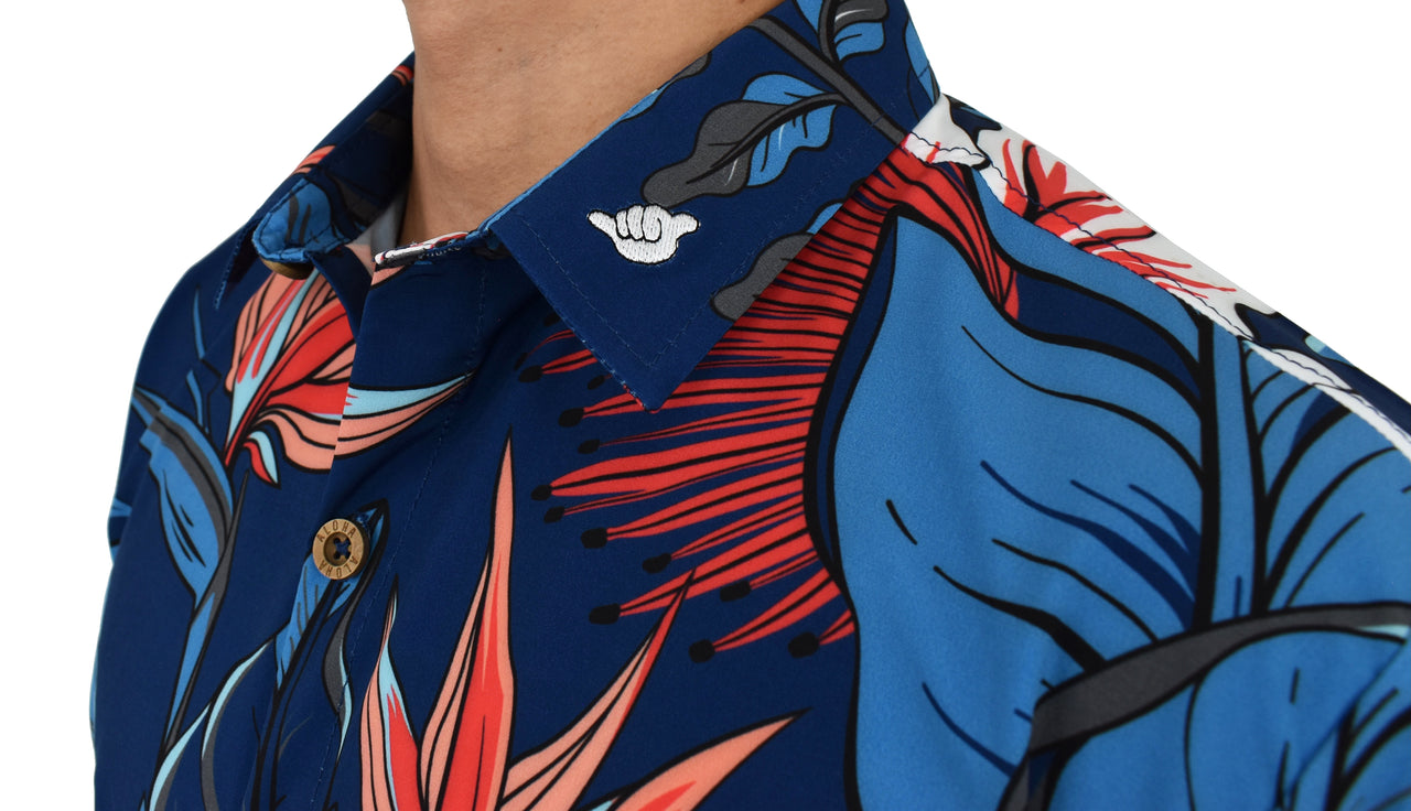 'Tropi-Cool Blue' ULTRA Aloha (Hawaiian) Shirt