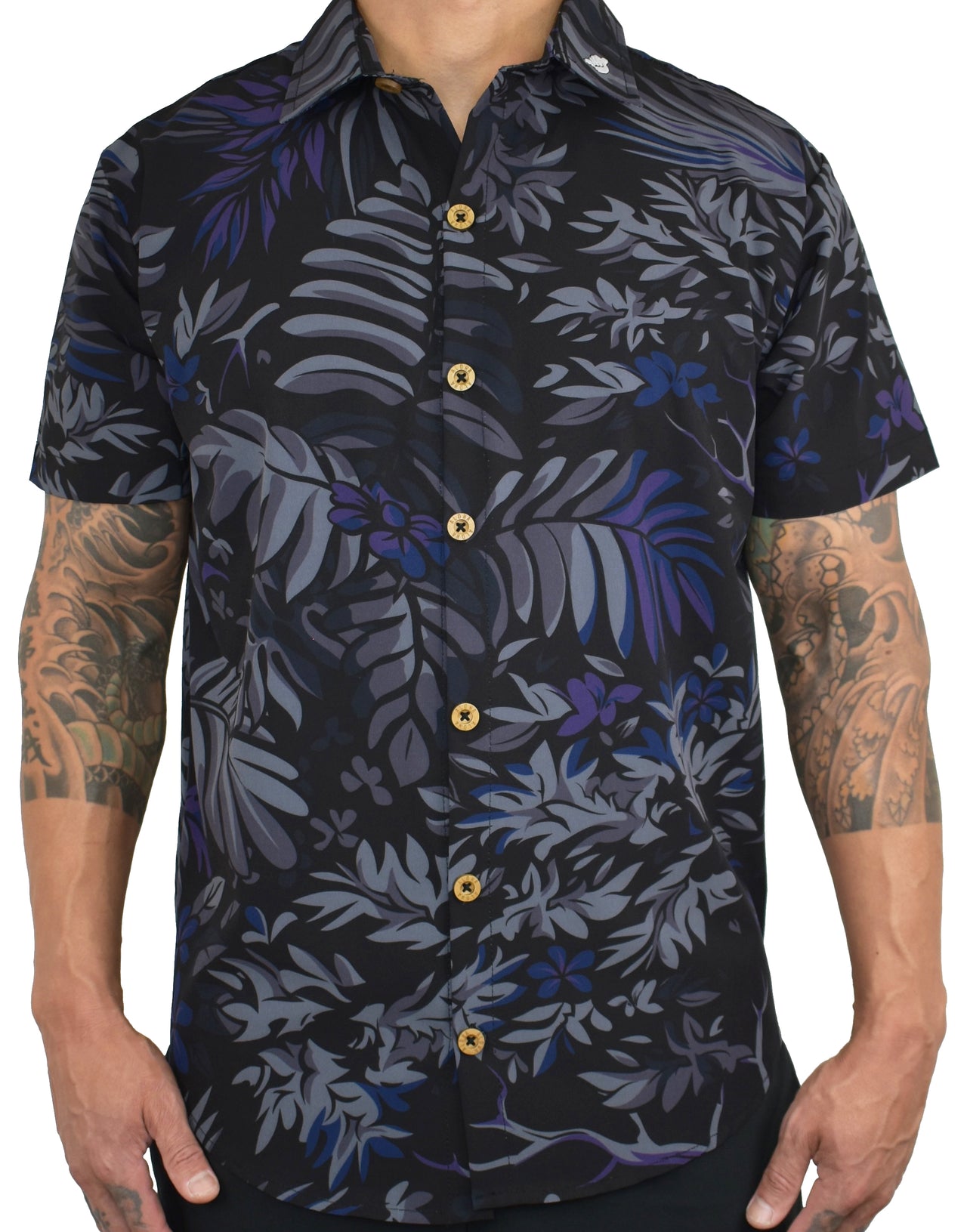 'Tropical Canopy - Night' ULTRA Aloha (Hawaiian) Shirt