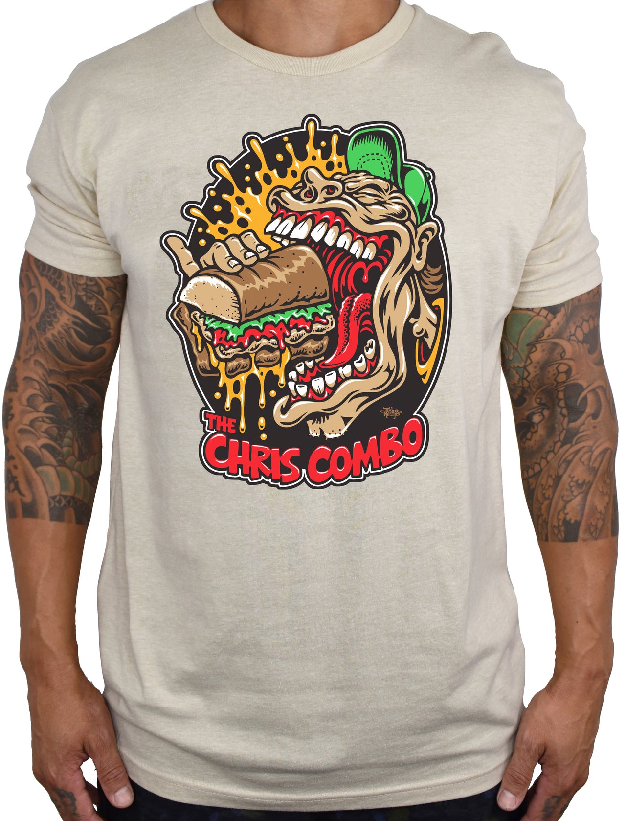 Men's 'La Villa Artist Series - 'Jimbo Phillips' Cream Tee - PRE-ORDER. ITEM SHIPS 09.07