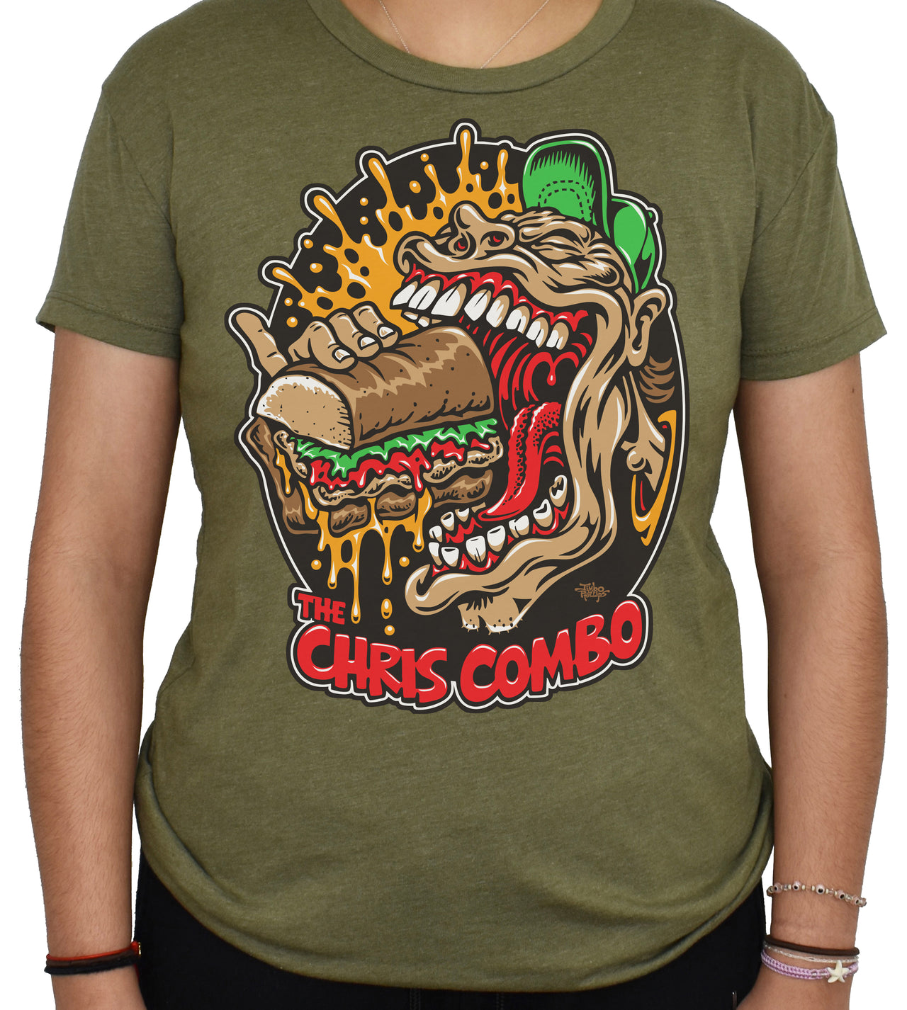 WOMEN'S 'La Villa Artist Series - 'Jimbo Phillips' Olive Relaxed Tee - PRE-ORDER. ITEM SHIPS 09.07