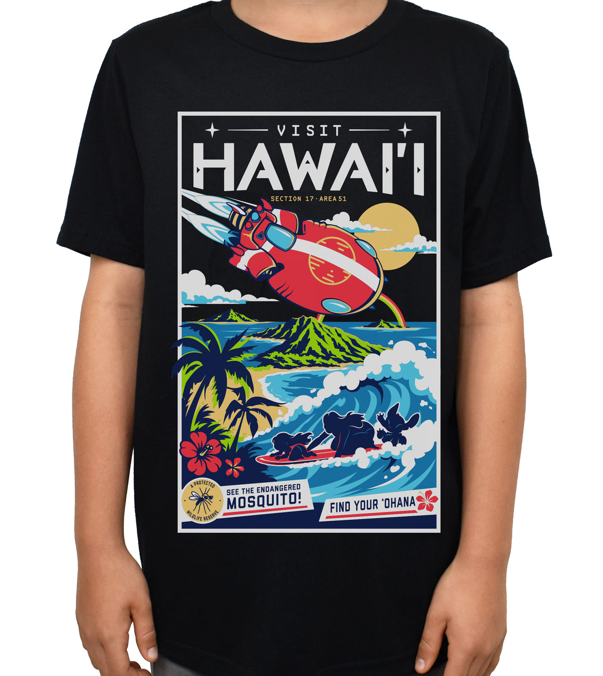 Kid's 'Experiment Hawai'i' Black Tee - PRE-ORDER. ITEM SHIPS 10.23