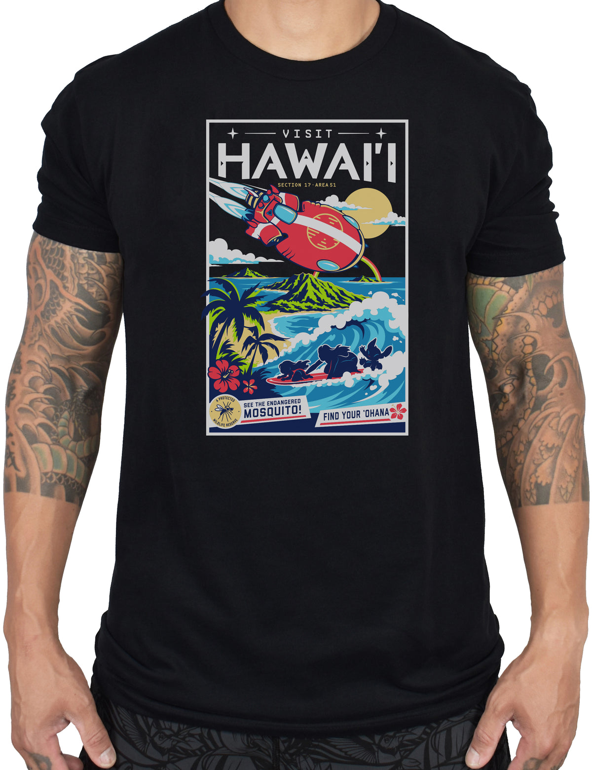 Men's 'Experiment Hawai'i' Black Tee - PRE-ORDER. ITEM SHIPS 10.23