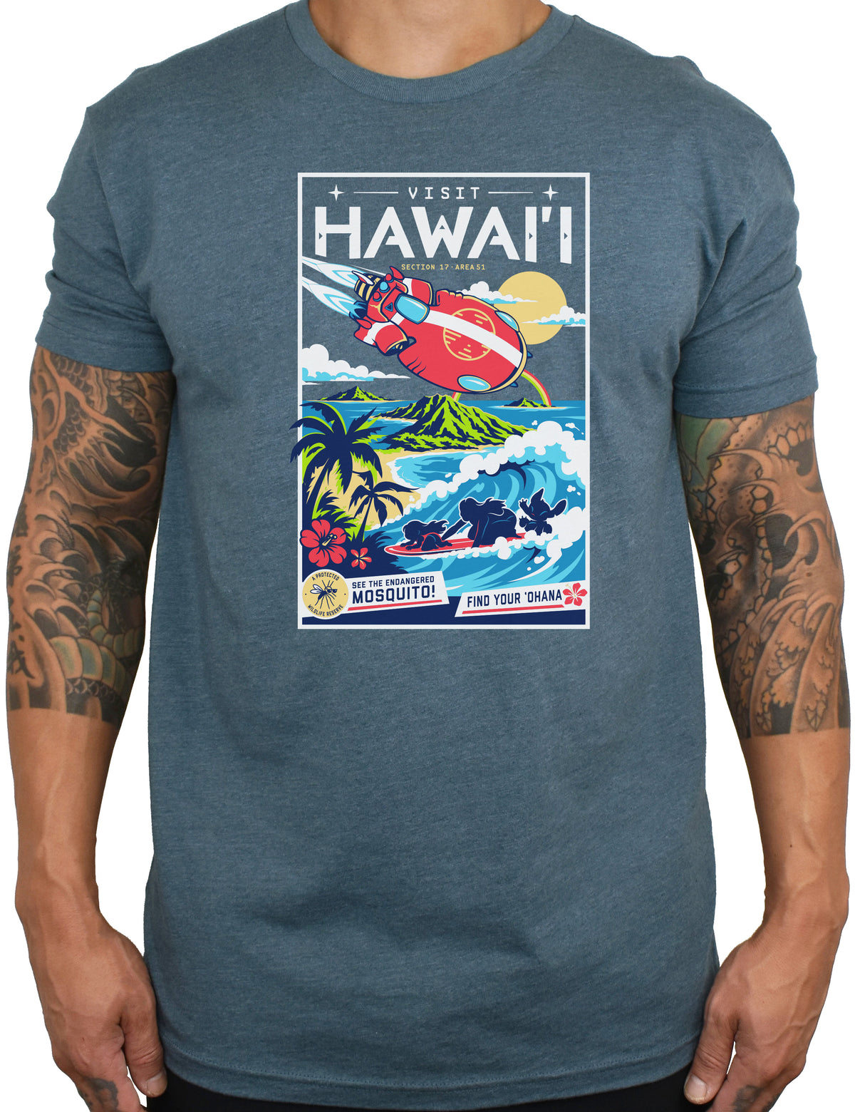 Men's 'Experiment Hawai'i' Marine Tee - PRE-ORDER. ITEM SHIPS 10.23