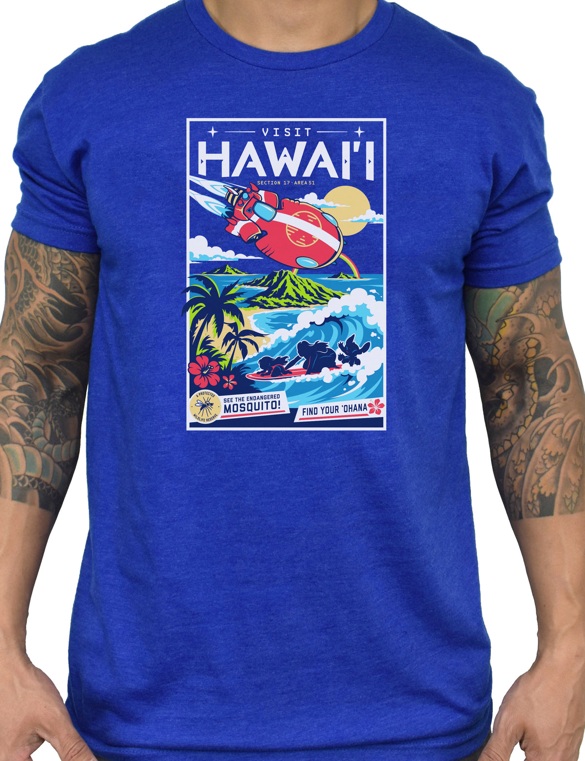 Men's 'Experiment Hawai'i' Royal Tee - PRE-ORDER. ITEM SHIPS 10.23