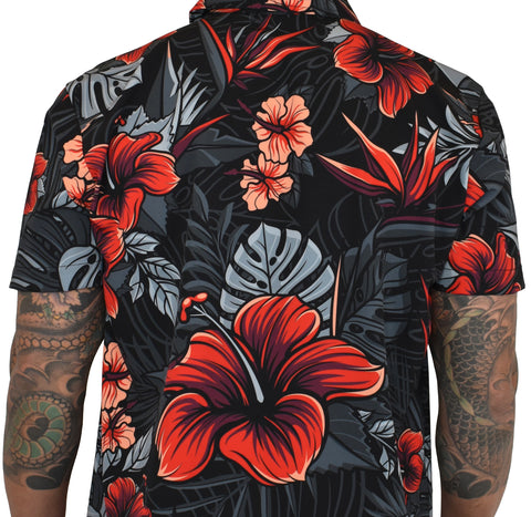 'Firebiscus' ULTRA Aloha (Hawaiian) Shirt