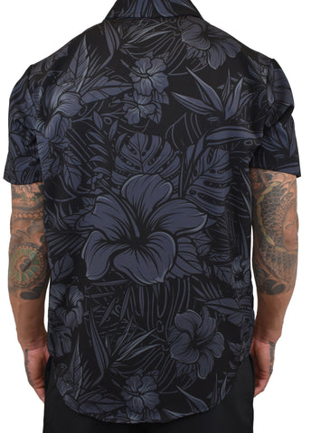 'Floral Lava Rock' Aloha (Hawaiian) Shirt