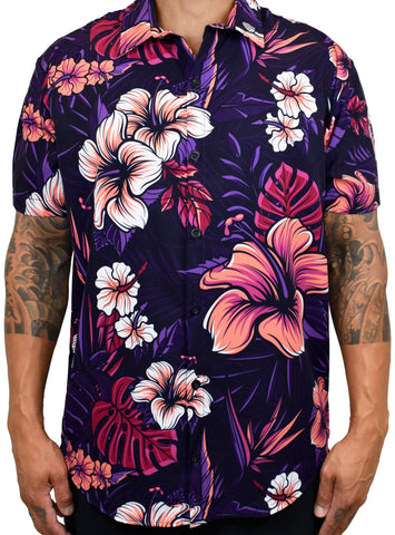 'HA Floral' Aloha (Hawaiian) Shirt