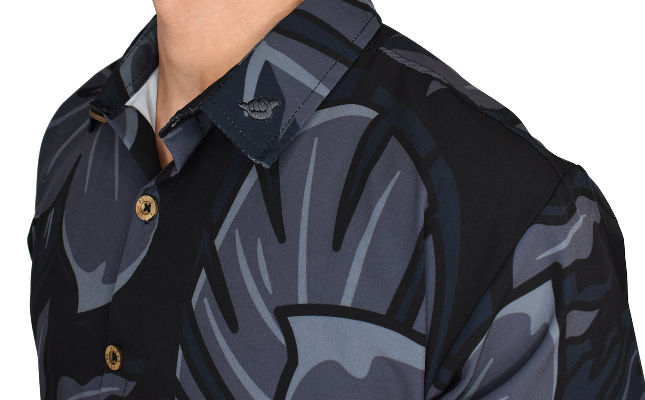 'Hana Hou! - Black Rock' ULTRA Aloha (Hawaiian) Shirt