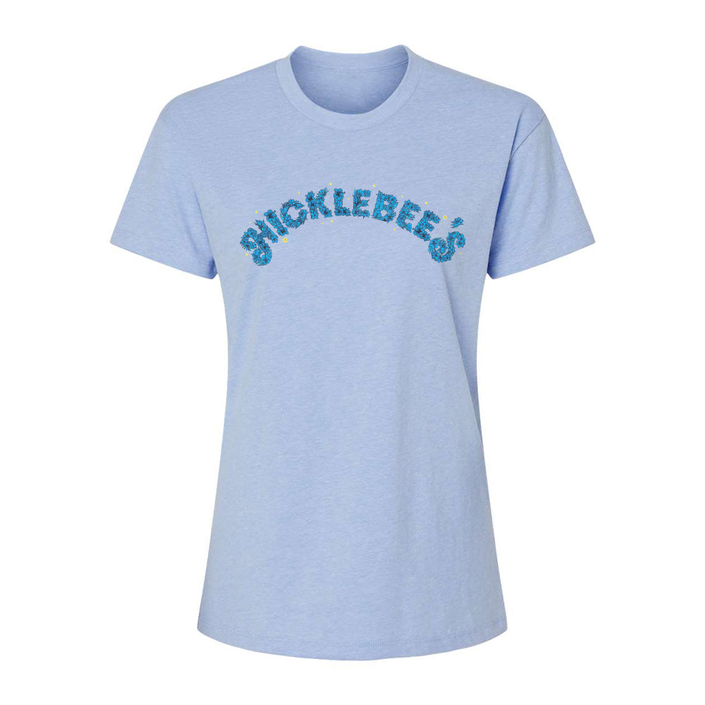 WOMEN'S 'HickleBees' Heather Blue Tee - PRE-ORDER. ITEM SHIPS 11.24