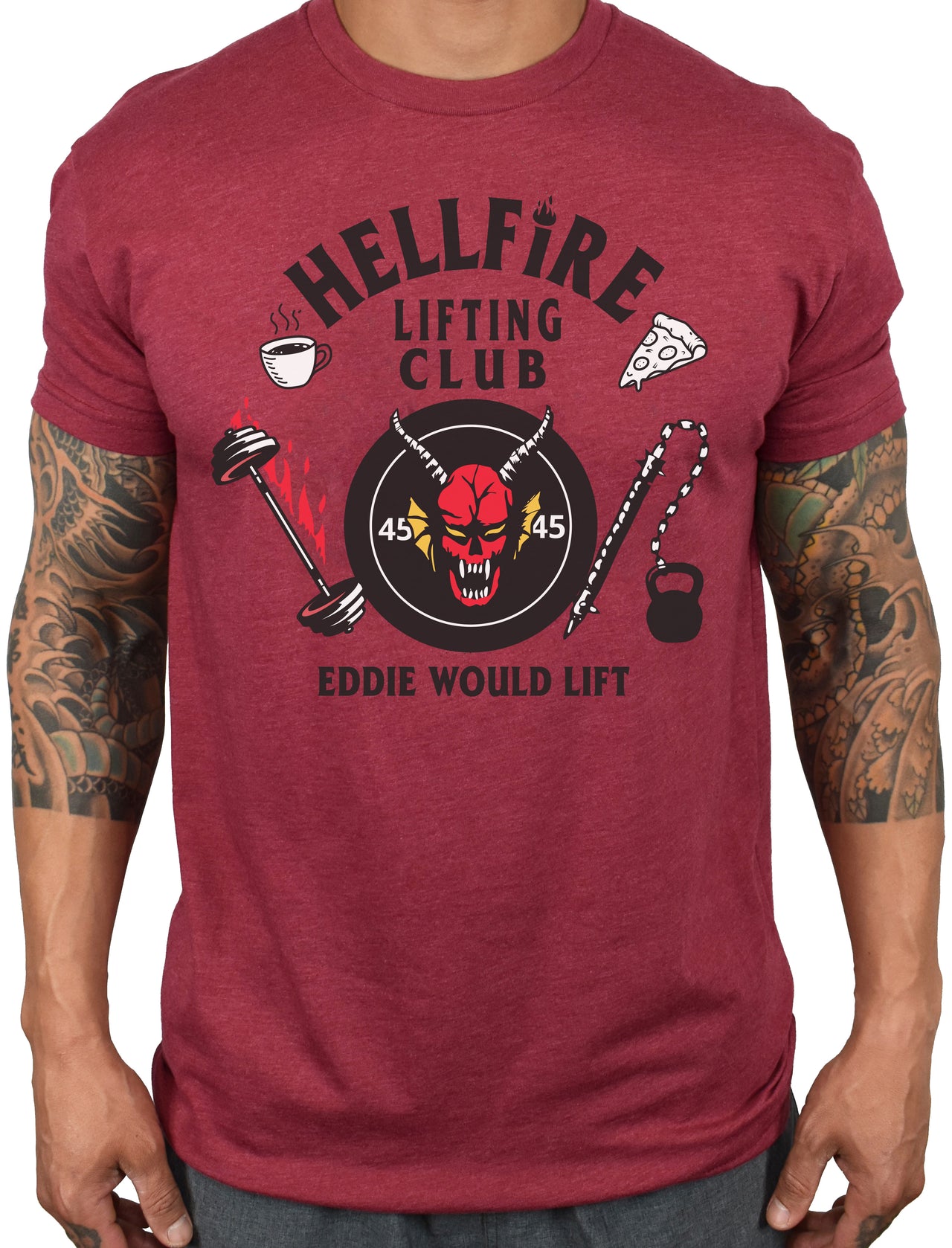 Men's 'EDDIE WOULD LIFT' CARDINAL Tee - PRE-ORDER. ITEM SHIPS 01.22