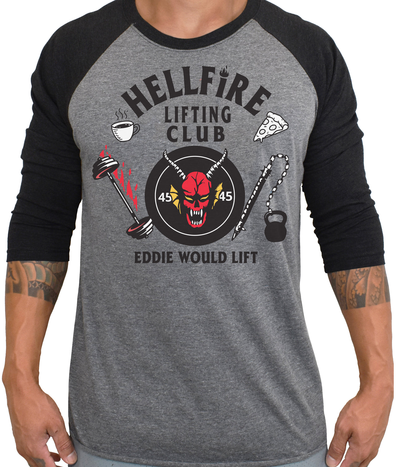 Men's 'EDDIE WOULD LIFT' 3/4 RAGLAN - PRE-ORDER. ITEM SHIPS 01.22