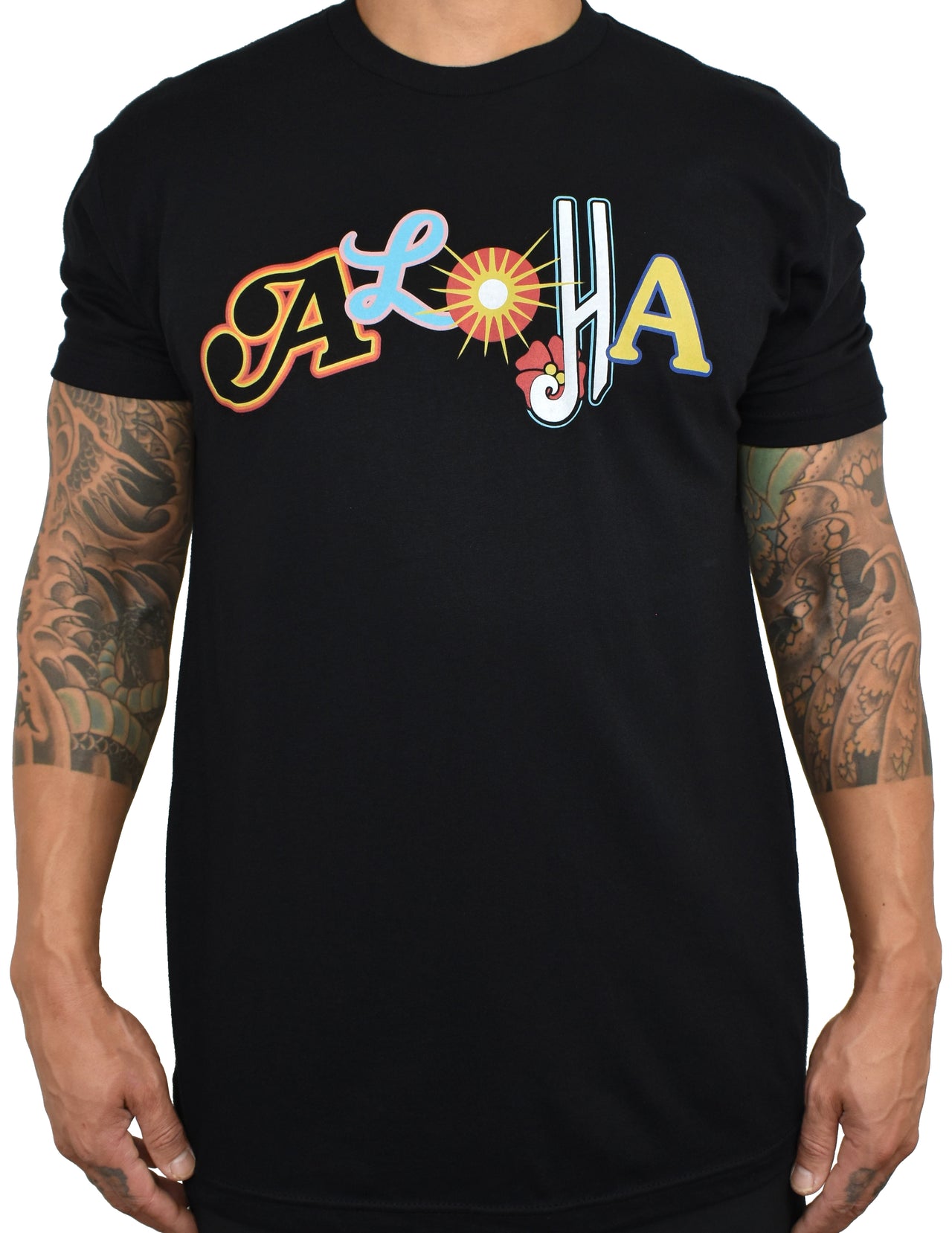Men's 'HI-conic' Aloha Tee - Black