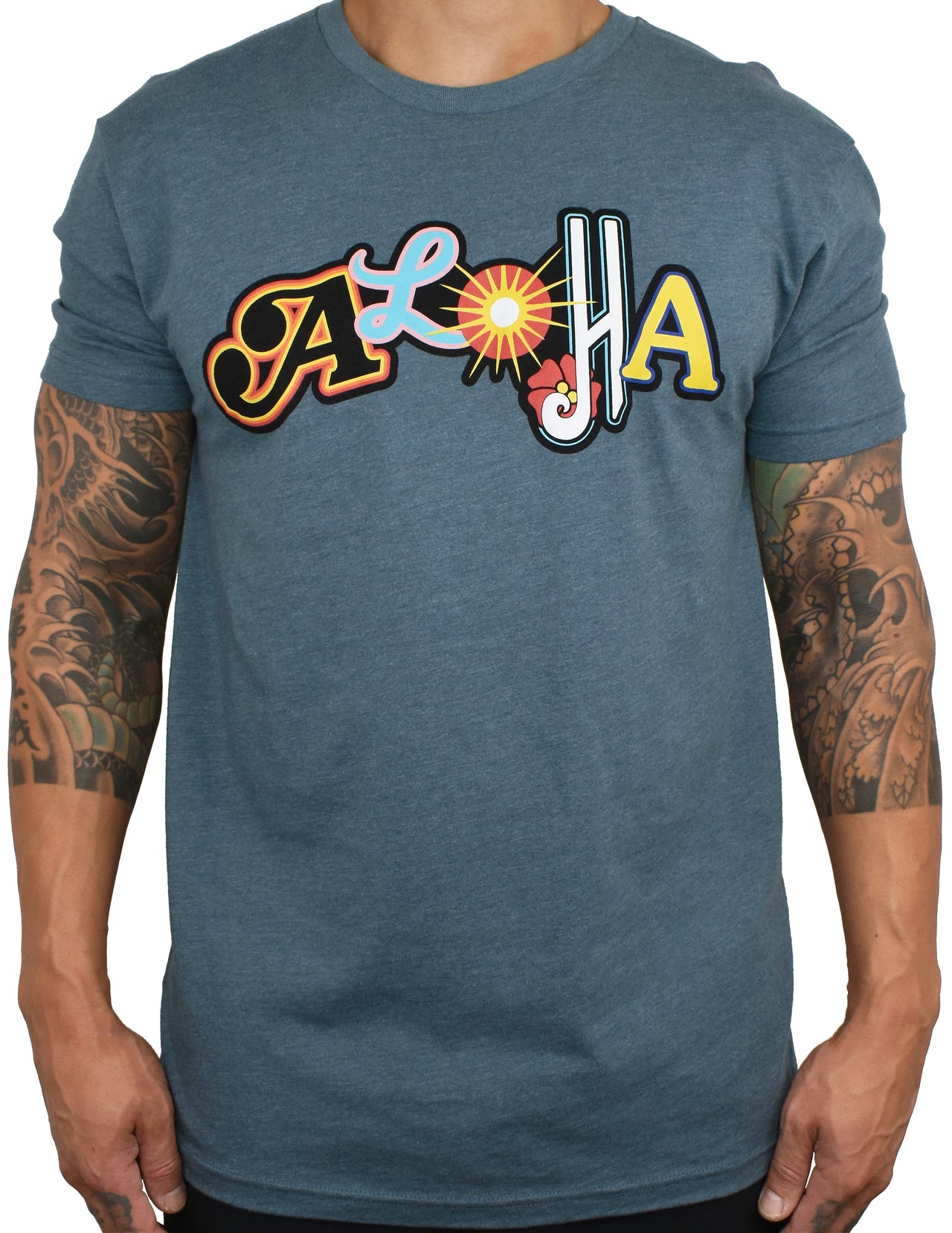 Men's 'HI-conic' Aloha Tee - Marine