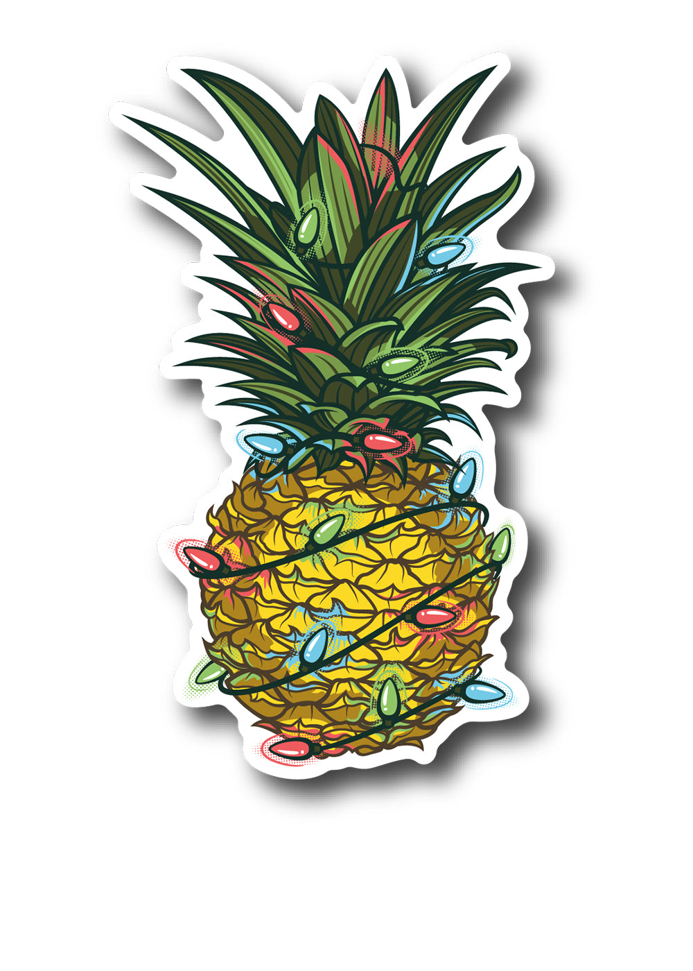 'Holiday Pineapple' Sticker