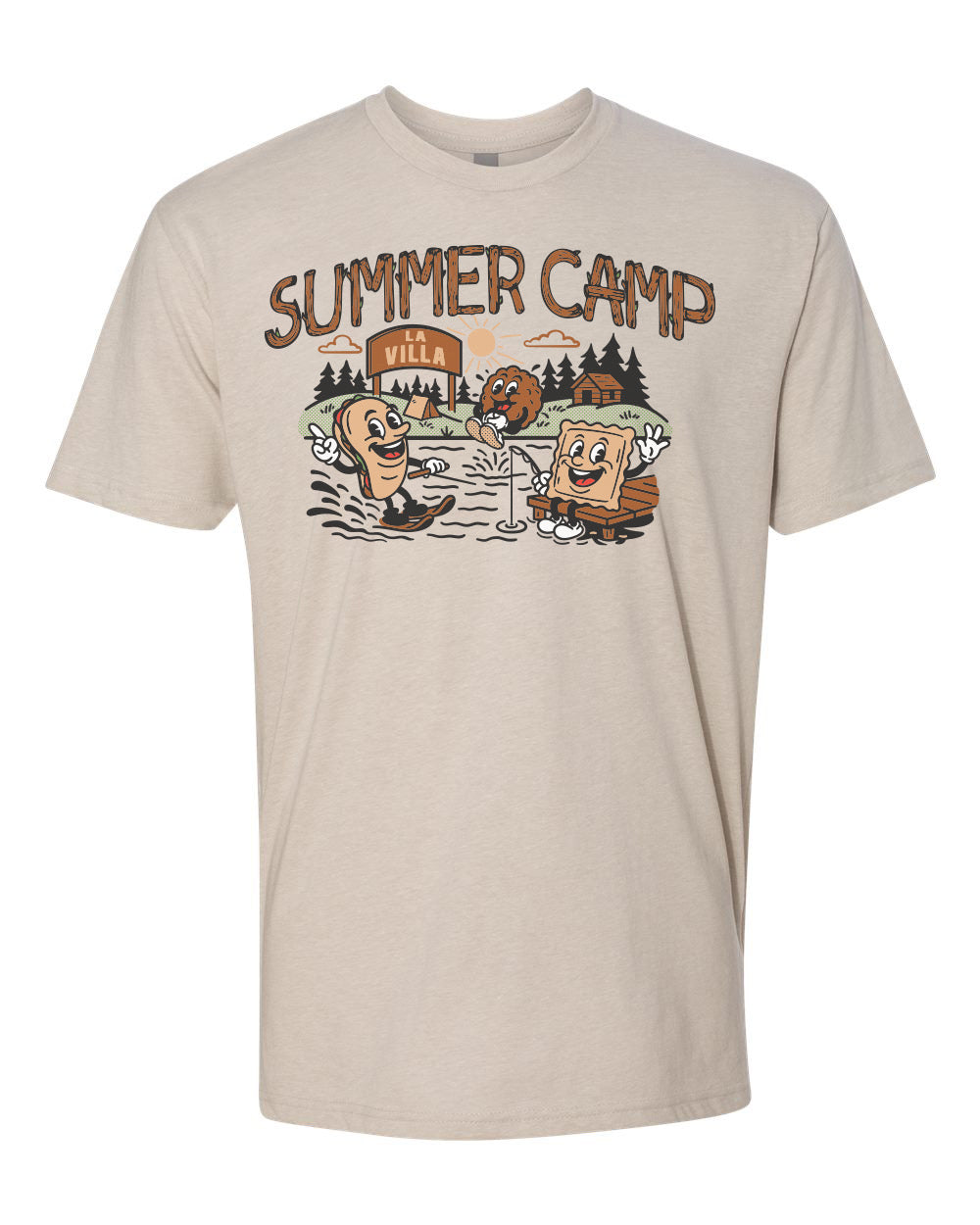 Men's 'La Villa Summer Camp' Cream Tee