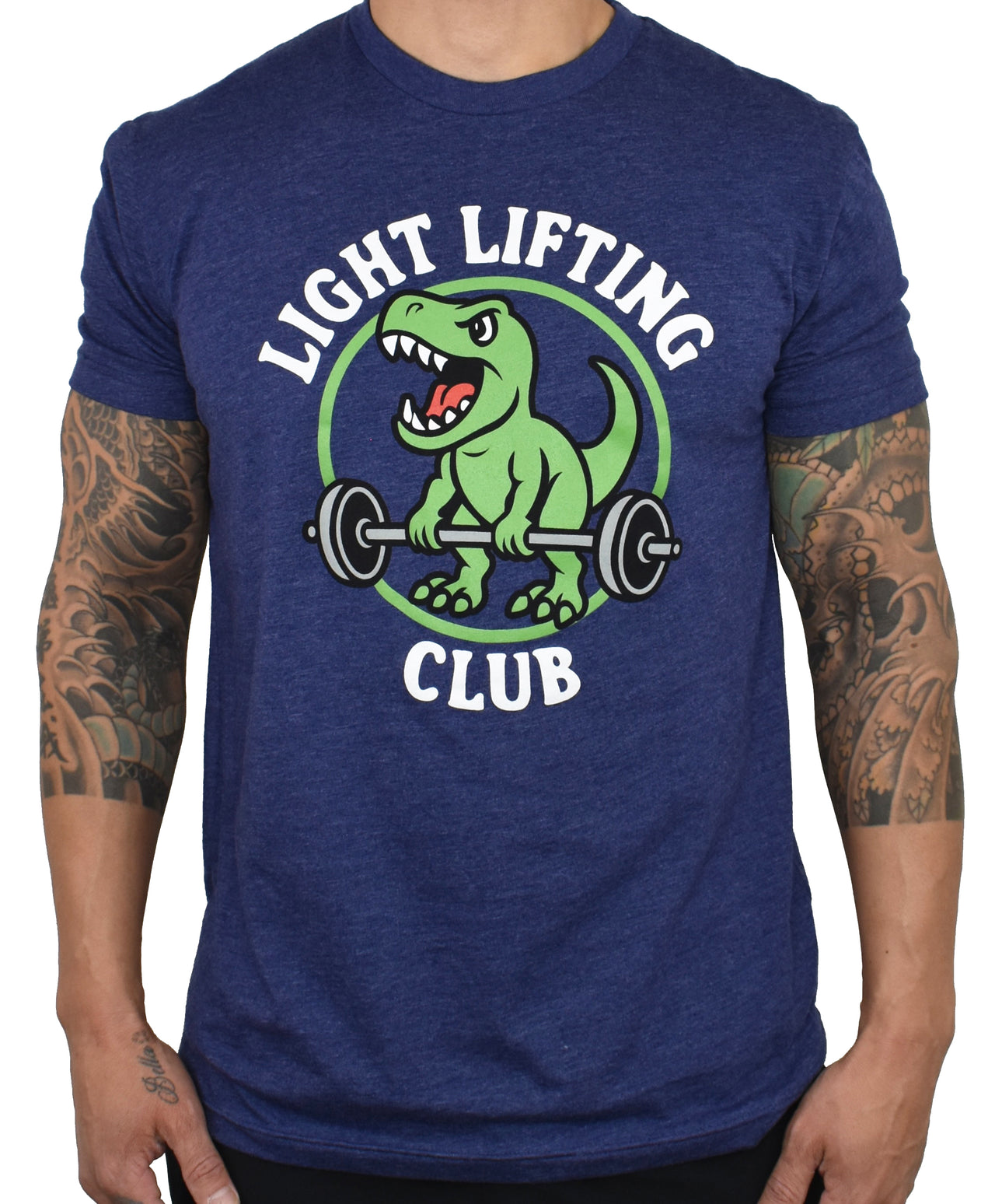 Men's 'Light Lifting Club' Deep Blue Tee