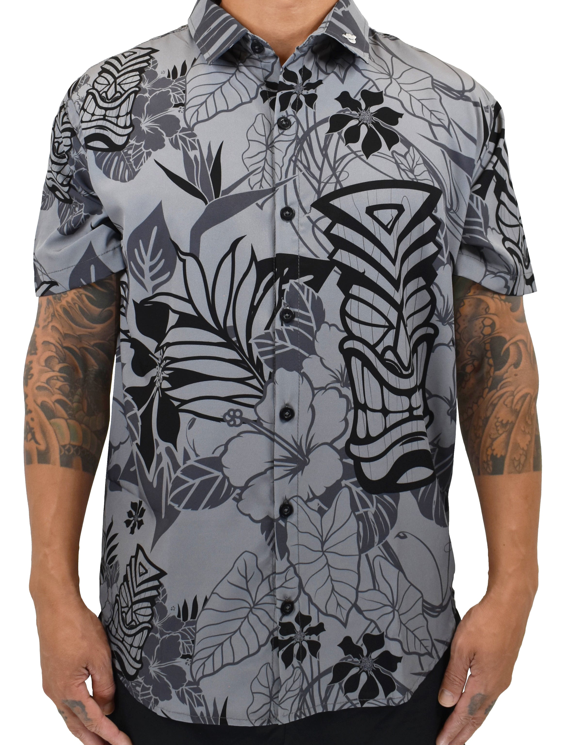'Mahalo Tiki' Aloha (Hawaiian) Shirt