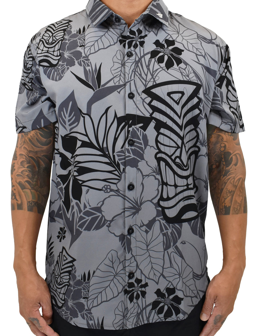 'Mahalo Tiki' Aloha (Hawaiian) Shirt- FINAL SALE