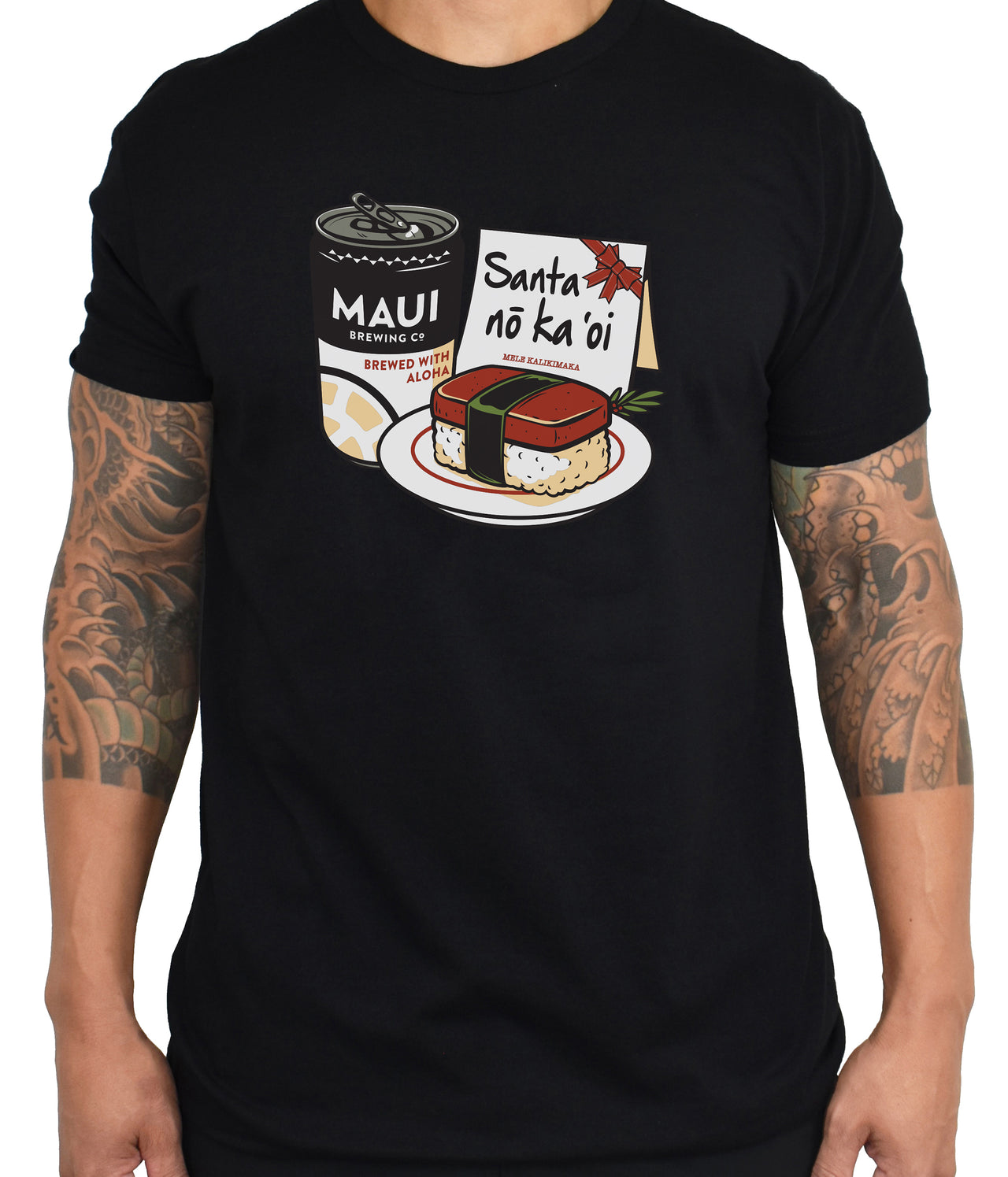 Men's 'Maui Milk & Cookies' Black Tee - PRE-ORDER. ITEM SHIPS 12.05