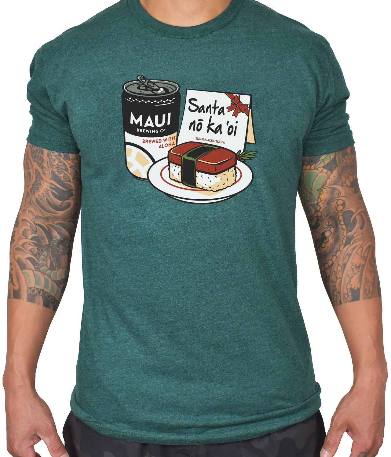 Men's 'Maui Milk & Cookies' Forest Tee - PRE-ORDER. ITEM SHIPS 12.05
