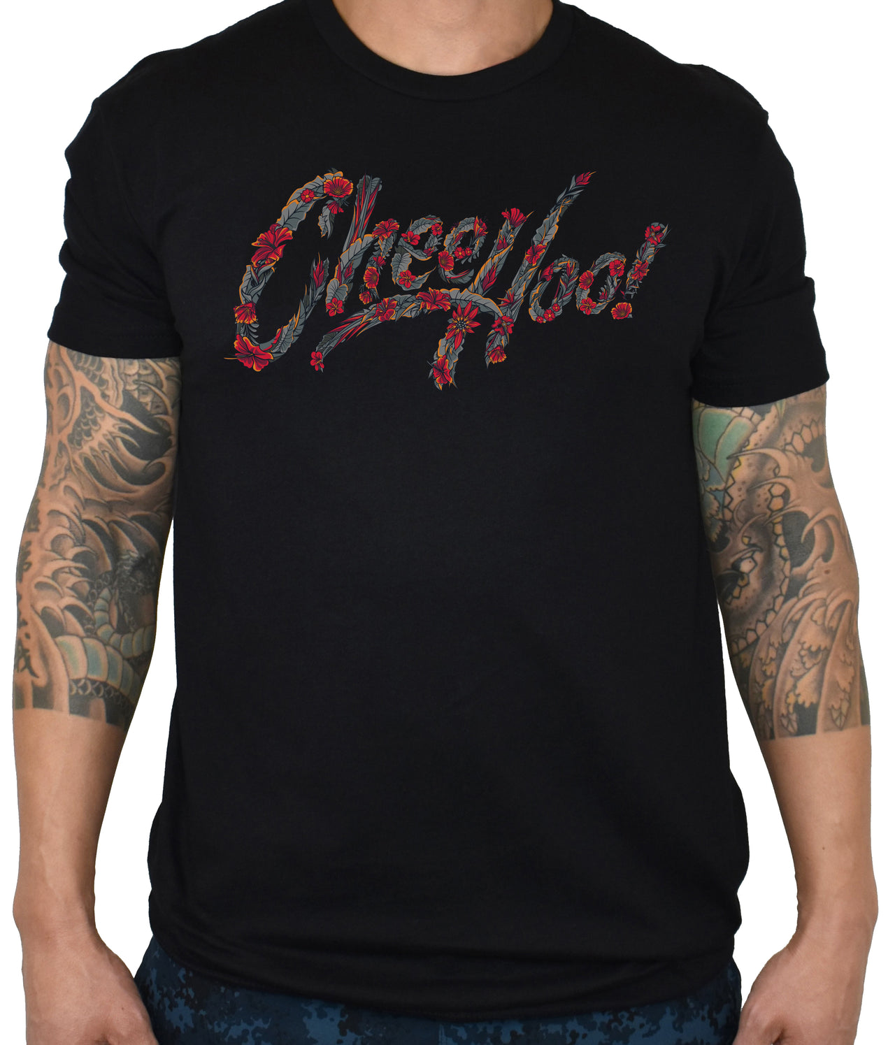 Men's 'CheeHoo' RED Tee - PRE-ORDER. ITEM SHIPS 11.03