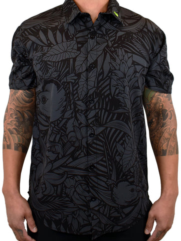 'Charcoal Ohana' Aloha (Hawaiian) Shirt - FINAL SALE