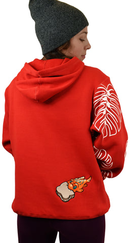 'Ohana Over Everything' Embroidered Hoodie – Lilo Edition - RED