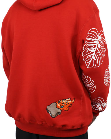 'Ohana Over Everything' Embroidered Hoodie – Lilo Edition - RED