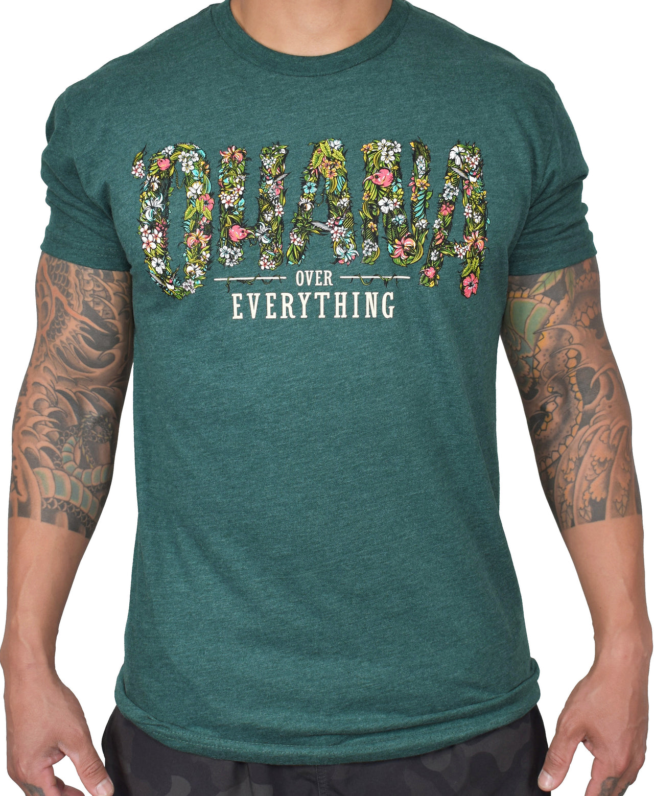 Men's 'Ohana Over Everything' Tee - Moss