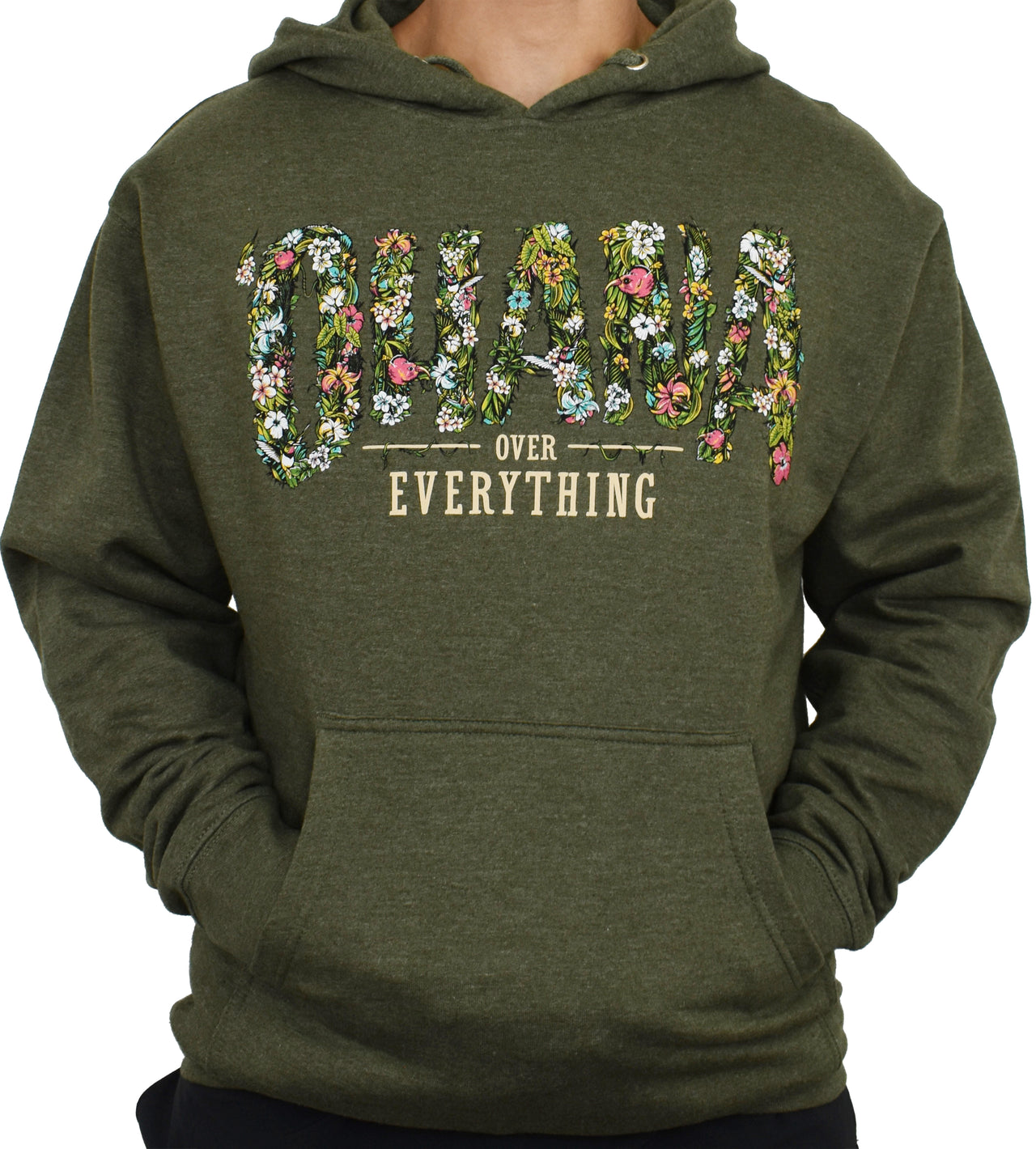 'Ohana Over Everything' Hoodie - Olive