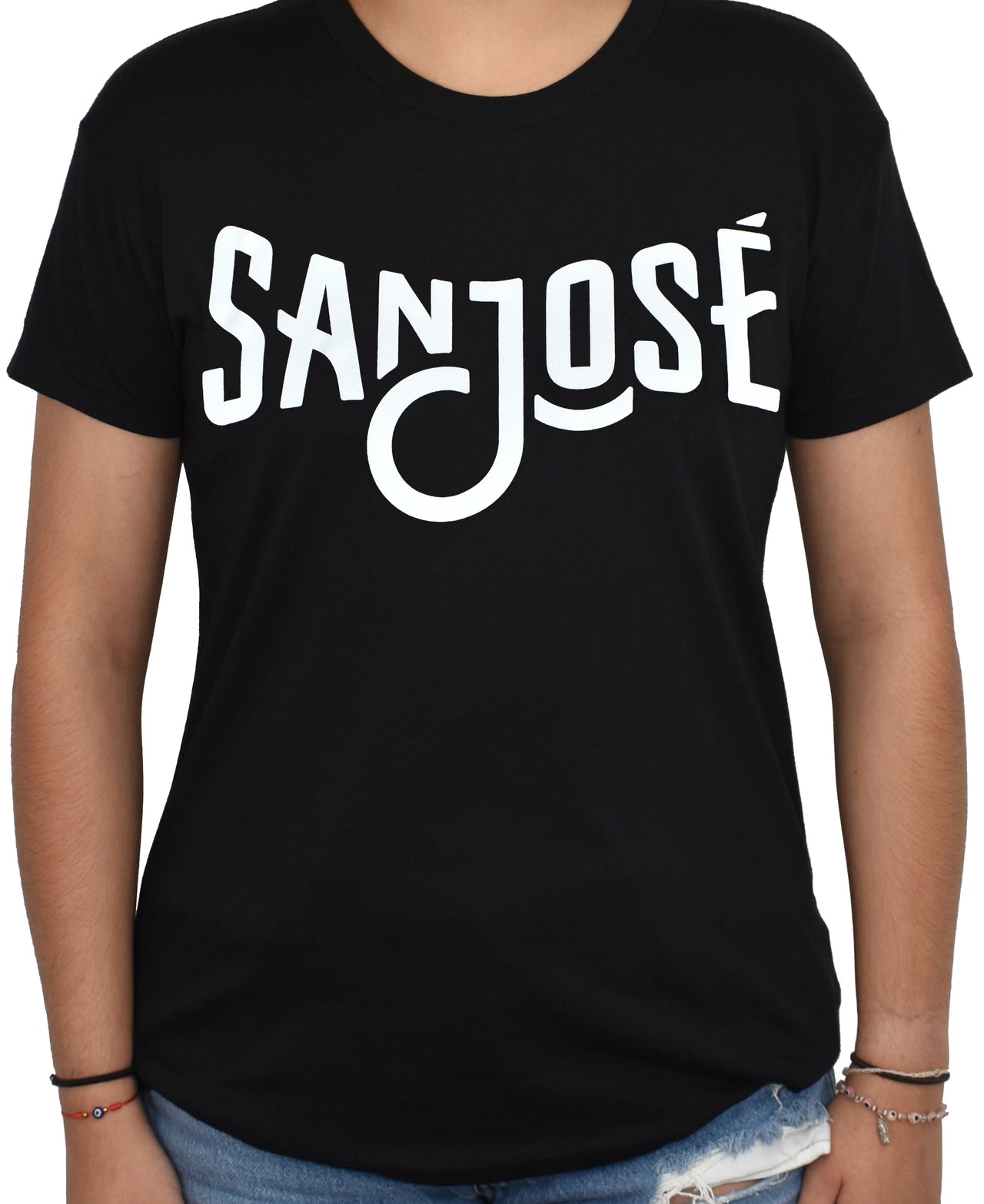 Women's 'San Jose' Relaxed Tee - Black/White