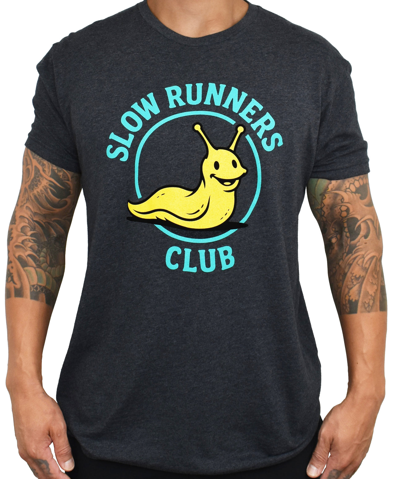 Men's 'Slow Runners Club' Tee - Charcoal