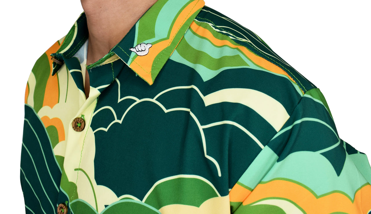 'SunKiss Kiwi' ULTRA Aloha (Hawaiian) Shirt