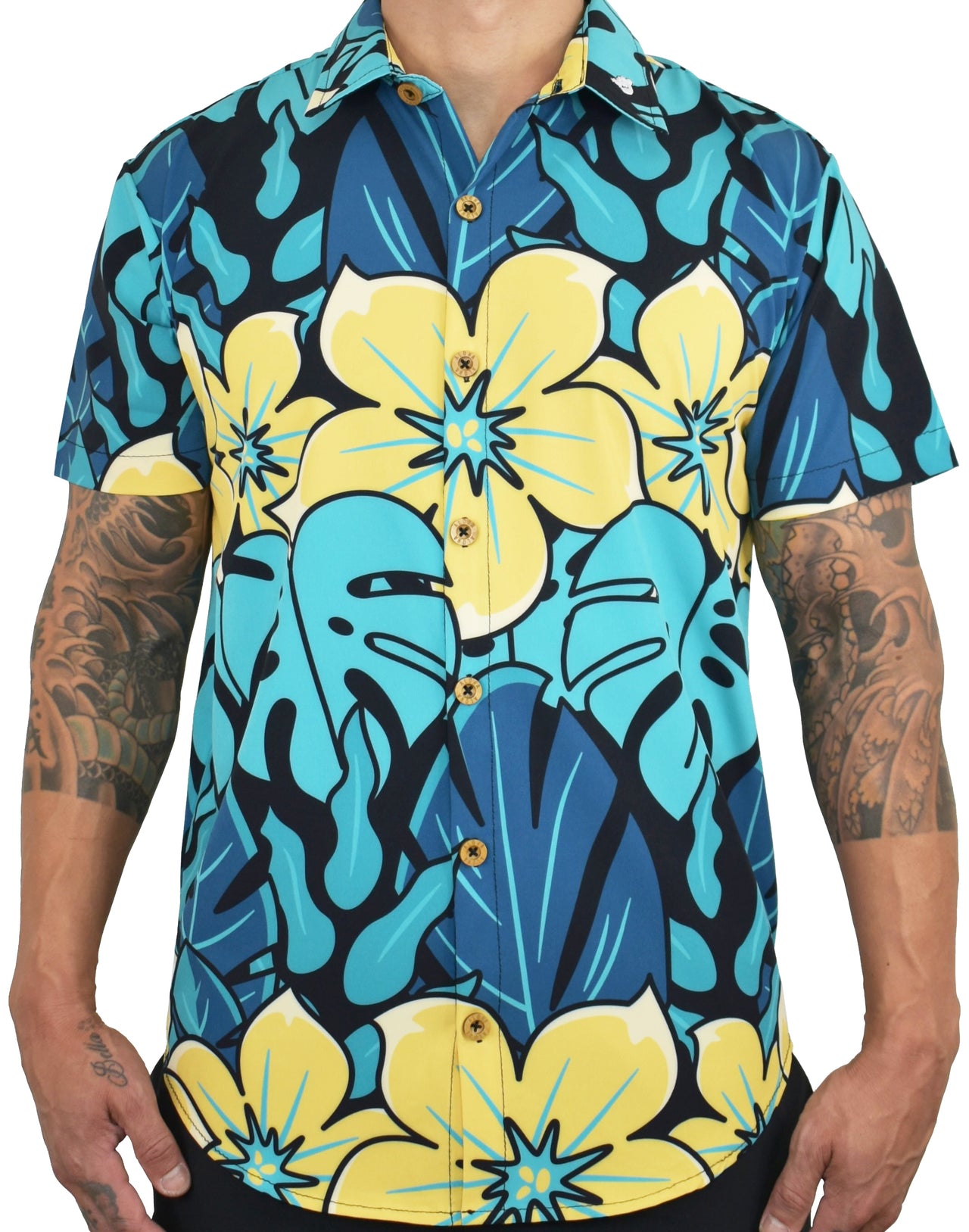 'Supa Lei - Lemon Peel' ULTRA Aloha (Hawaiian) Shirt