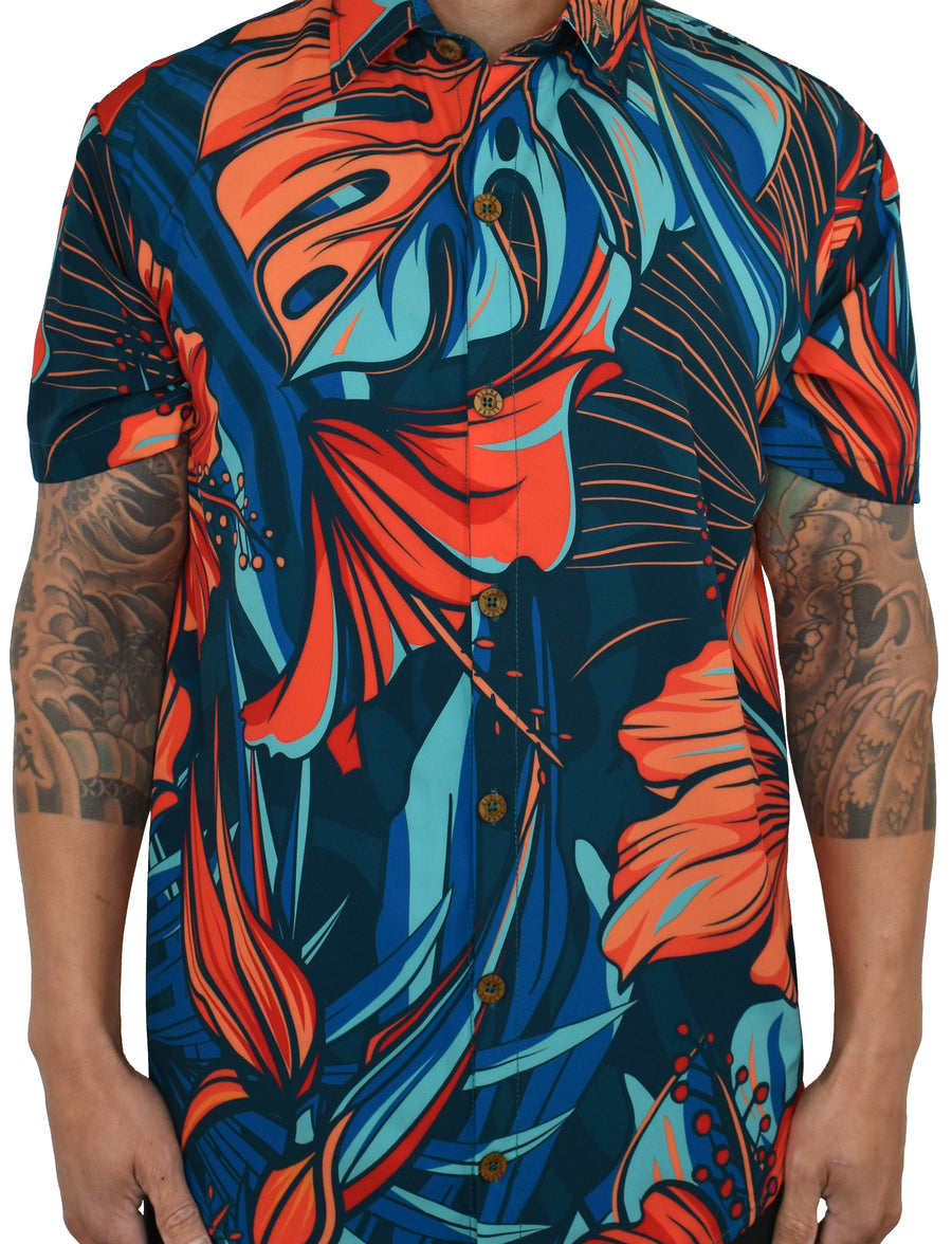 'Tropical Vibes' - Tangerine Dream Aloha (Hawaiian) Shirt