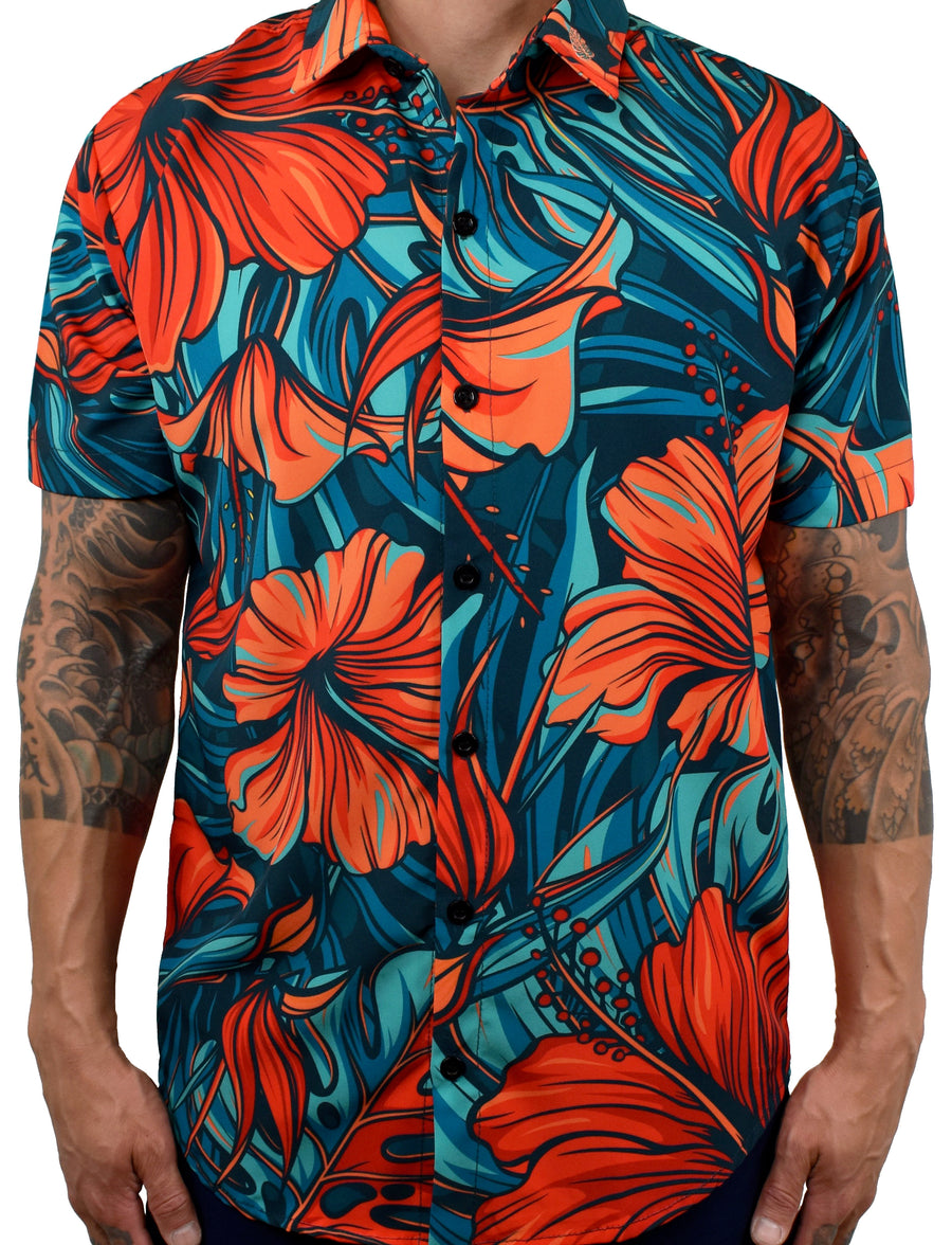 'Tropical Vibes' - Tangerine Dream Aloha (Hawaiian) Shirt