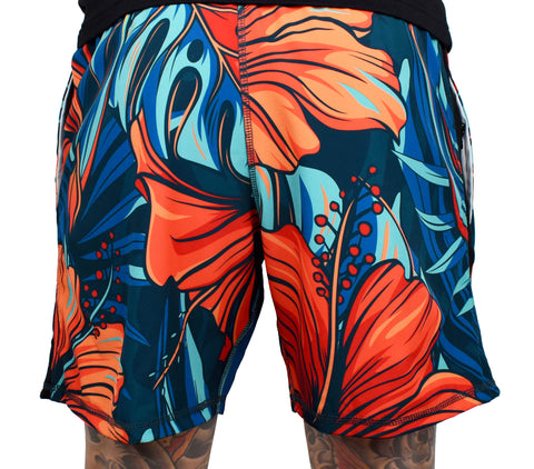 Men's 'Tropical Vibes' - Tangerine Dream Hybrid Shorts - FINAL SALE